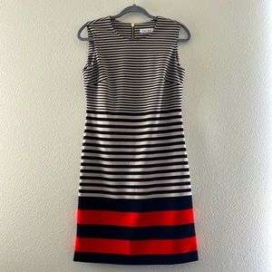 Calvin Klein striped sheath dress